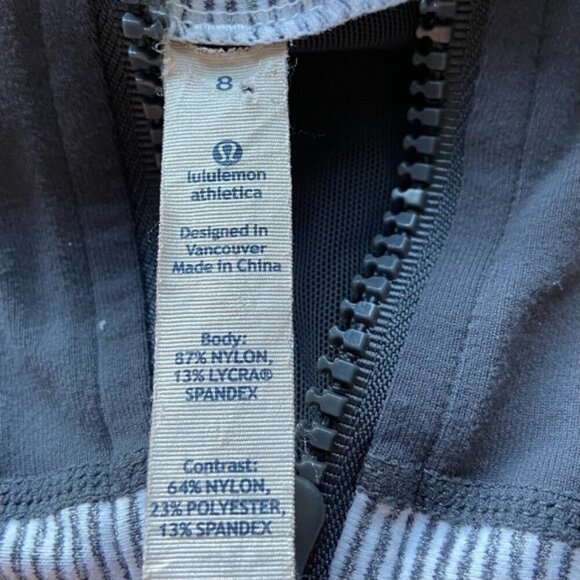 Lululemon define jacket size 8 coal wee stripe - Picture 7 of 8